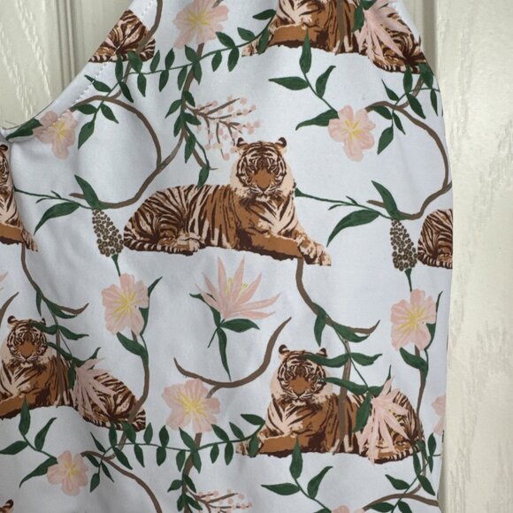 KORTNI JEANE Peplum Scoop Back Swim Top Ruffles Women Medium - Picture 2 of 4